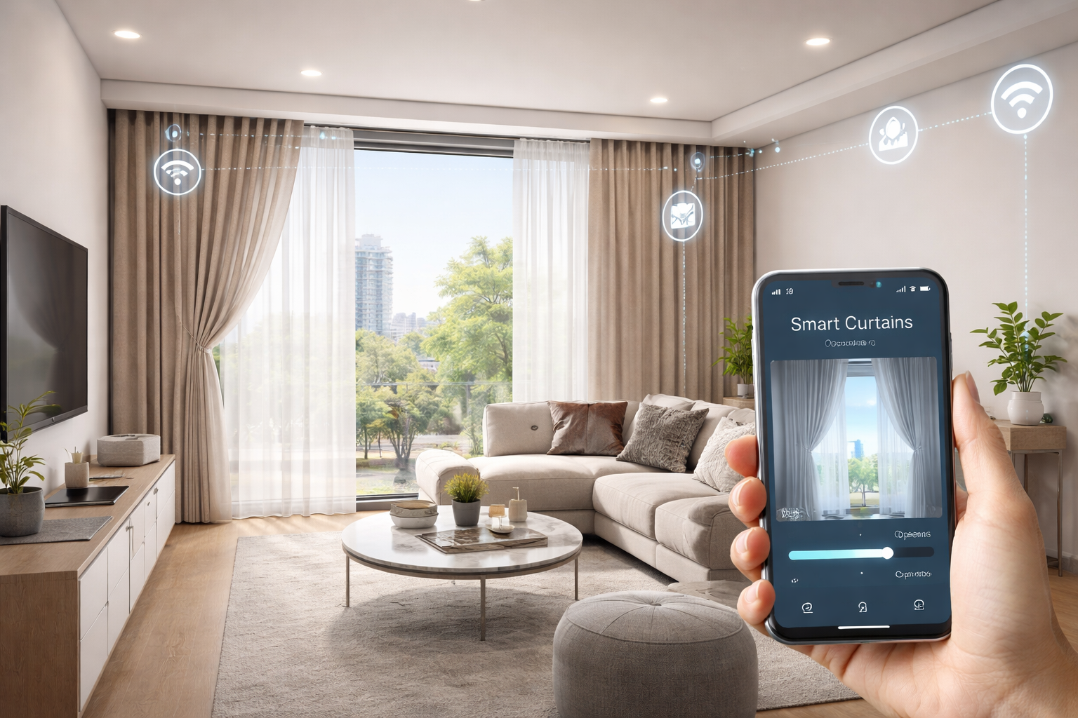 Умная штора